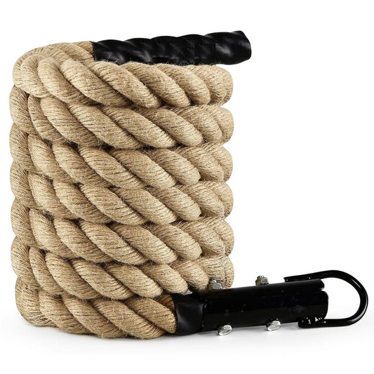 Fit Fusion Jute Climbing Rope Unisex and Adults, Climbing Rope for Gym and Home, Exercise Hanging Rope for Climbing, Pull Up Rope with Anchor, Jute Rope for Climbing
