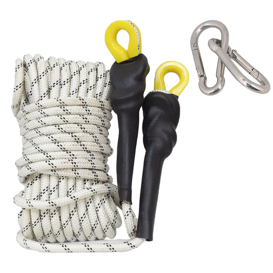 Kernmantle, Climbing Rope with Hook, 10 MM Dynamic Hiking, Rescue and Parachute, Rappelling Rope, Mountaineering, Tensile Force Upto - 20 KN