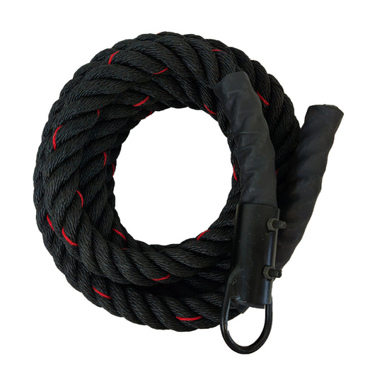 Polypropylene Climbing Rope Black Red Tracer Unisex and Adults, Climbing Rope for Gym and Home, Exercise Hanging Rope for Climbing, Pull Up Rope (9 FT)