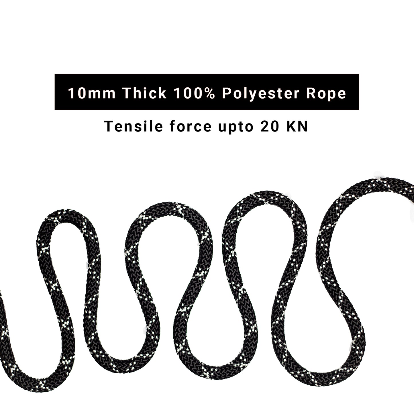 Fit Fusion Black Dynamic Kernmantle Rope