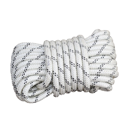 Fit Fusion Dynamic Nylon Climbing Rope, 10MM Static Hiking, Rappelling Rope, Mountaineering, 32 Strands Strong Rope, Breaking Resistance - 23 KN, Maximum Impact Force - 17.5 KN